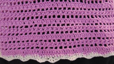 musculosa tejida a crochet talle XS-S, 100% algodón.
