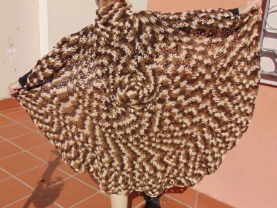 Poncho, capa circular tejido a crochet