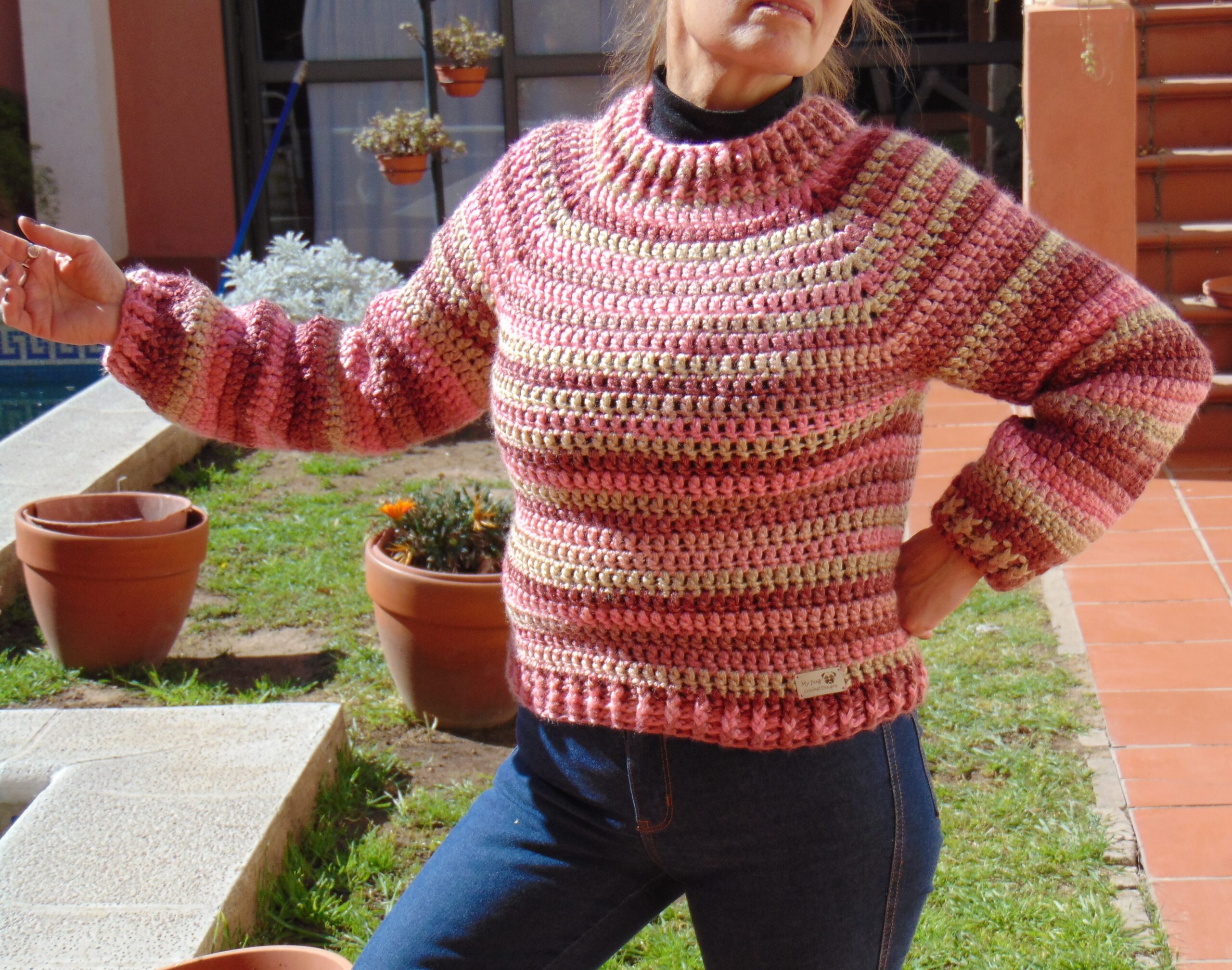 SWEATER TEJIDO A CROCHET